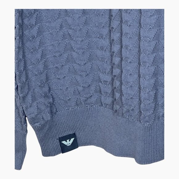 Emporio Armani Knit Sweater Dark Grey Size XL - Picture 6 of 8